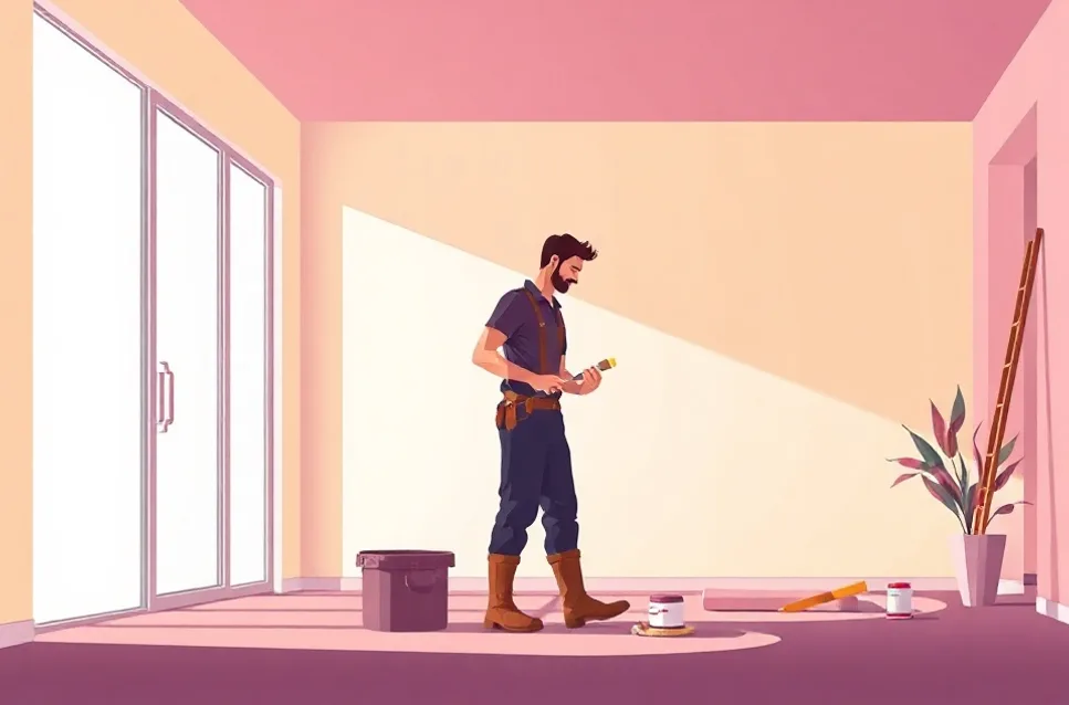 Intérieur rénové après travaux de peinture à Villeneuve-le-Roi
